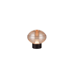 Lampa stołowa szklana retro Pearl LED 3000K 15,5cm bursztynowy / czarny Reality