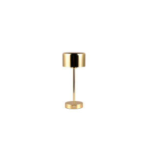 Lampa stołowa minimalistyczna z usb Jeff LED polerowany mosiądz Reality