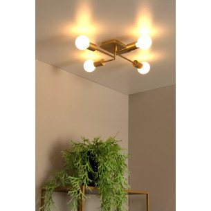 Lampa sufitowa Lester IV 51cm złoty mosiądz Lucide