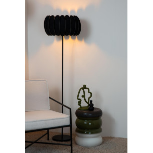 Lampa podłogowa filcowa Spencer 40cm H156cm czarna Lucide