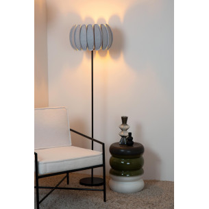 Lampa podłogowa filcowa Spencer 40cm H156cm szara Lucide