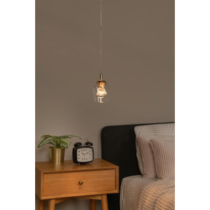 Lampa wisząca szklana glamour Berliane LED 2700K 13cm transparentna Lucide