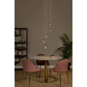 Lampa wisząca szklana 5 punktowa Berliane LED 2700K 34cm transparentna Lucide