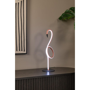 Lampa dla dziewczynki na stolik Flamingo LED różowa Lucide