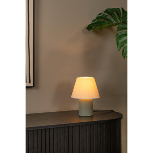Lampa ceramiczna z abażurem Macia kremowy / zielony Lucide