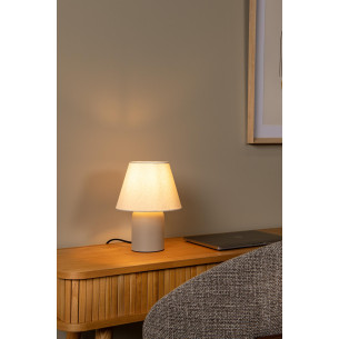 Lampa ceramiczna z abażurem Macia kremowy / taupe Lucide