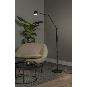 Lampa podłogowa regulowana ze ściemniaczem Milne LED 2700K 143cm czarna Lucide