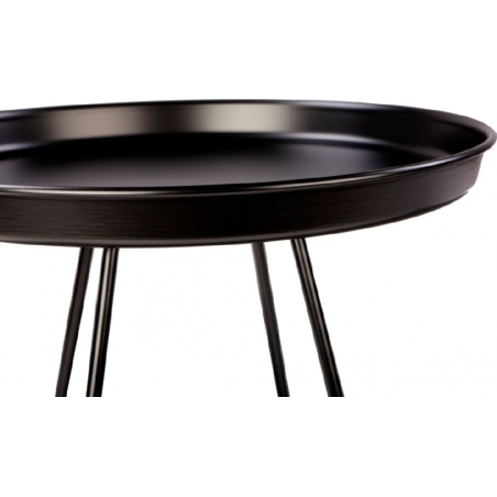 Rod 42 black round tray coffee table Nordifra