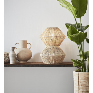 Straw rattan boho table lamp Markslojd