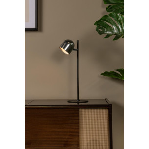 Lampa na biurko z regulacją światła Skanska Rech LED czarny / szare żelazo Lucide