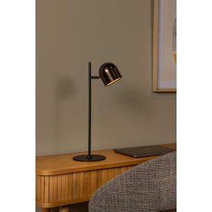 Lampa na biurko z regulacją światła Skanska Rech LED czarny / brąz Lucide