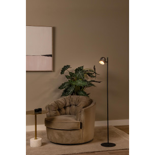 Lampa podłogowa z regulacją światła Skanska Rech LED 137cm czarny / szare żelazo Lucide