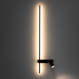 Kinkiet pionowy z reflektorkiem Easy LED Left czarny Nowodvorski