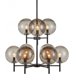 Crown 70 smoke&black glass balls pendant lamp Markslojd