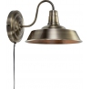 Grimsby old brass industrial wall lamp with arm Markslojd