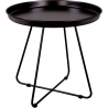 Rod 50 black round tray coffee table Nordifra