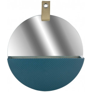 Rangement blue round hanging mirror Intesi