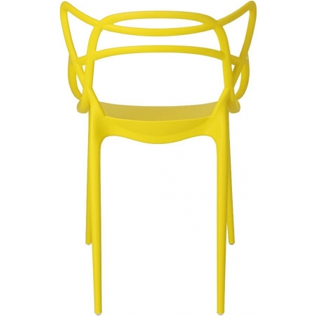 Designerskie Krzesło ażurowe Lexi żółte D2.Design do jadalni i salonu.