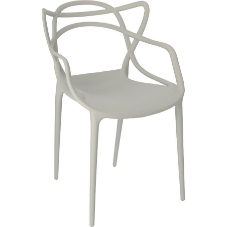 Designerskie Krzesło ażurowe Lexi szare D2.Design do jadalni i salonu.