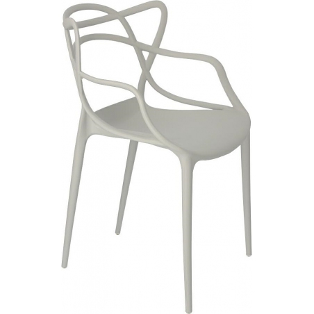Designerskie Krzesło ażurowe Lexi szare D2.Design do jadalni i salonu.