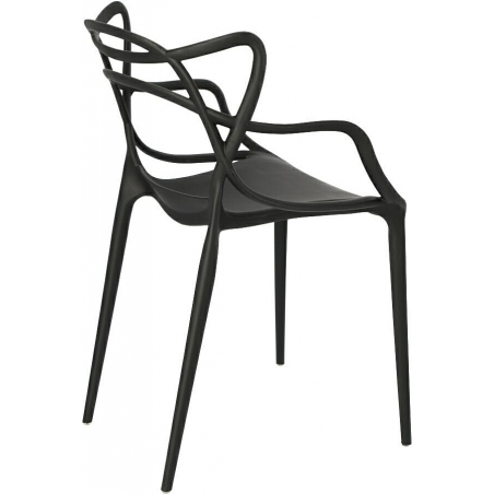 Designerskie Krzesło ażurowe Lexi czarne D2.Design do jadalni i salonu.