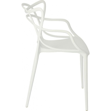 Lexi white openwork modern chair D2.Design