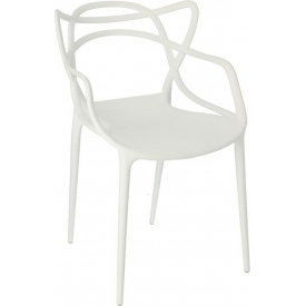 Lexi white openwork modern chair D2.Design