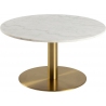 Corby 80 marble round coffee table wig gold leg Actona