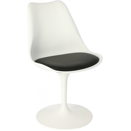 Designerskie Krzesło z tworzywa Tulip Basic biały/czarny D2.Design do jadalni i salonu.