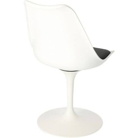 Designerskie Krzesło z tworzywa Tulip Basic biały/czarny D2.Design do jadalni i salonu.