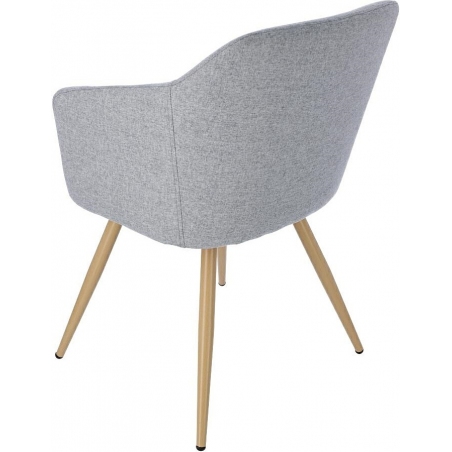 Molto grey scandinavian upholstered chair with armrests Intesi
