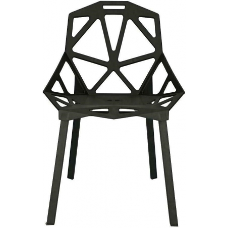 Designerskie Krzesło ażurowe Gap PP czarne Simplet do jadalni i salonu.