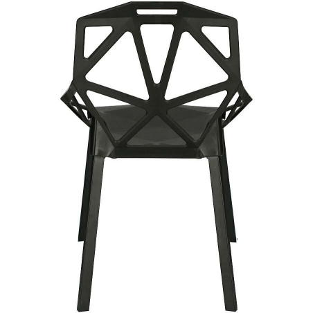 Designerskie Krzesło ażurowe Gap PP czarne Simplet do jadalni i salonu.