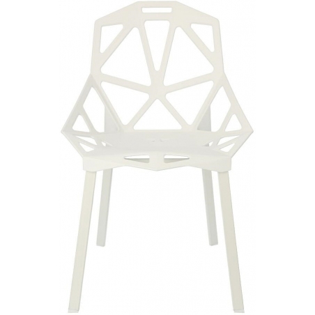 Designerskie Krzesło ażurowe Gap PP białe Simplet do jadalni i salonu.
