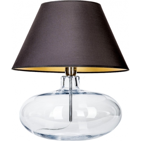 Stylowa Lampa stołowa szklana Stockholm Czarna 4Concepts do sypialni.