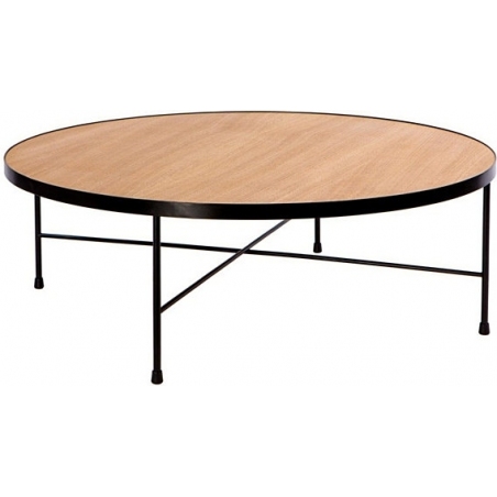 Tre 90 oak&amp;black round coffee table Nordifra