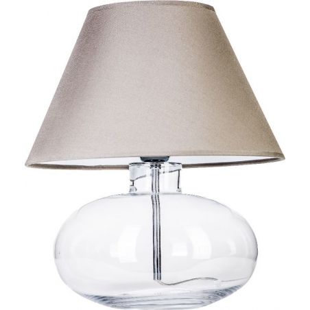 Stylowa Lampa stołowa szklana Bergen Szara 4Concepts do sypialni.