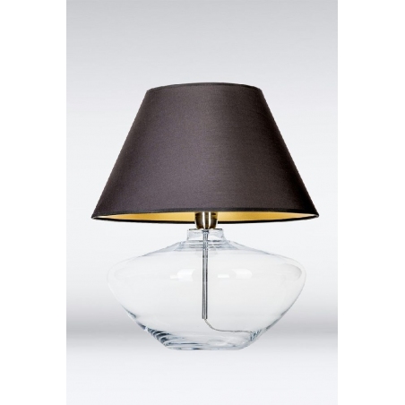Stylowa Lampa stołowa szklana Madrid Czarna 4Concepts do sypialni.