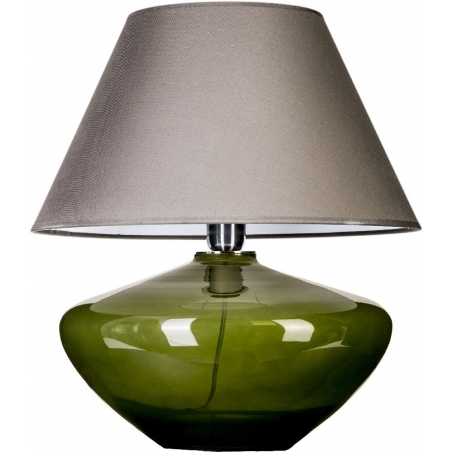 Stylowa Lampa stołowa szklana Madrid Green Szara 4Concepts do sypialni.