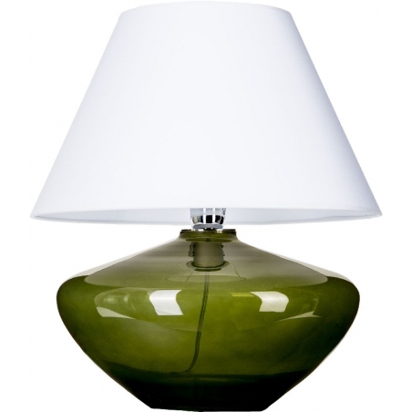Stylowa Lampa stołowa szklana Madrid Green Biała 4Concepts do sypialni.