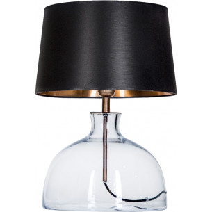 Stylowa Lampa stołowa szklana Haga Czarna 4Concepts do sypialni. 2