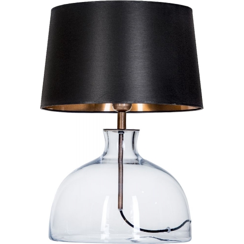 Stylowa Lampa stołowa szklana Haga Czarna 4Concepts do sypialni.