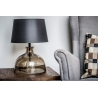 Haga Taupe black glass table lamp 4Concepts