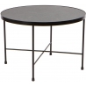 Tre 60 marble&amp;black round coffee table Nordifra