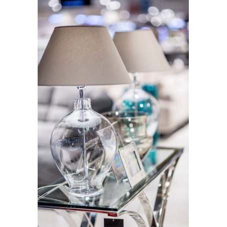 Stylowa Lampa stołowa szklana Capri Szara 4Concepts do salonu.