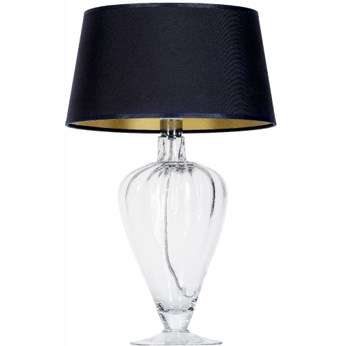 Stylowa Lampa stołowa szklana Bristol Czarna 4Concepts do salonu.