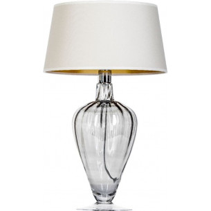 Bristol Transparent Black beige glass table lamp 4Concepts