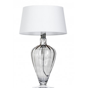 Bristol Transparent Black white glass table lamp 4Concepts