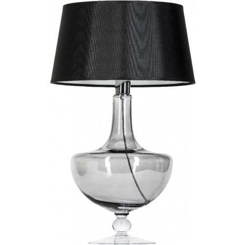 Stylowa Lampa stołowa szklana Oxford Transparent Black II Czarna 4Concepts do salonu.