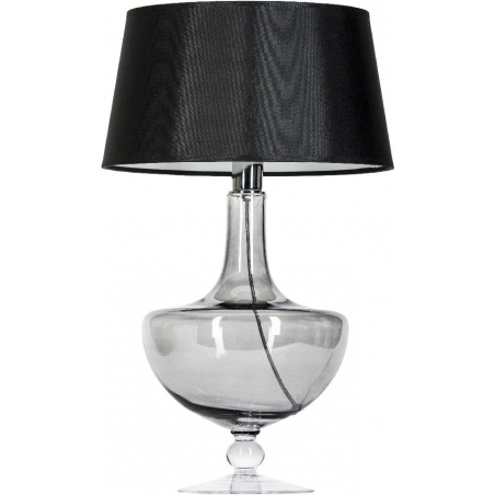 Stylowa Lampa stołowa szklana Oxford Transparent Black II Czarna 4Concepts do salonu.